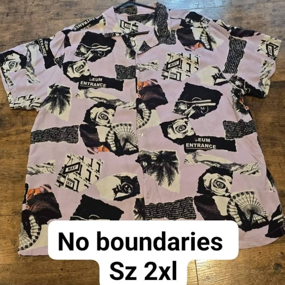 No boundaries mens Hawaiian shirt sz 2xl